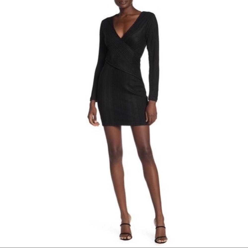 ✨ MAX & ASH - Wrap Ribbed Knit Mini Dress✨